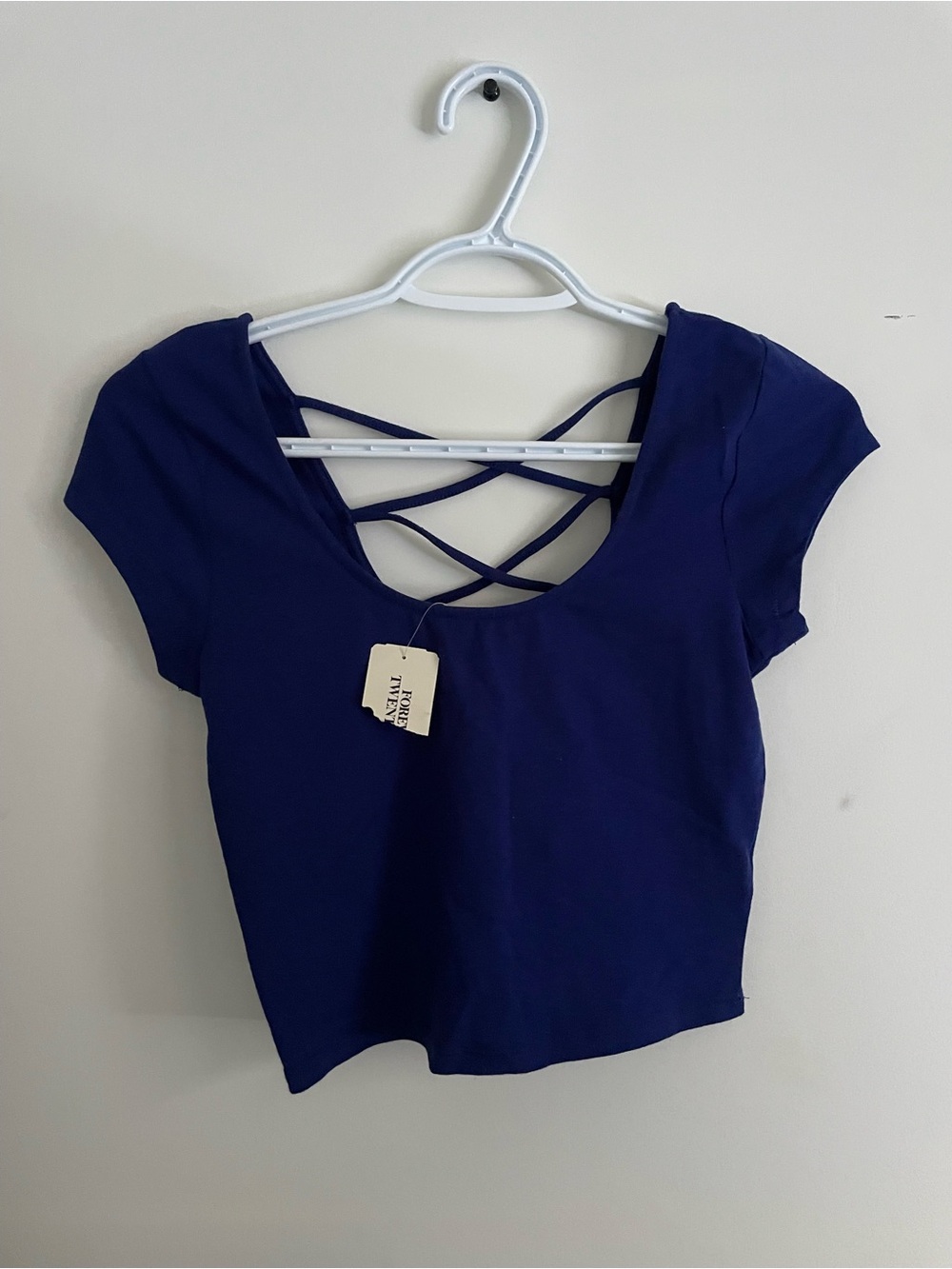 Women’s Strappy Back Crop Top - Navy